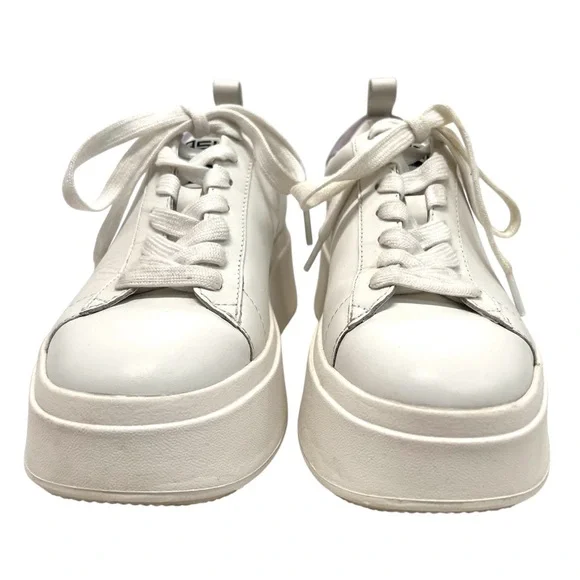 Ash Move S White Leather Chunky Platform Sneaker Lavender Heel Women’s 39 - Picture 5 of 15